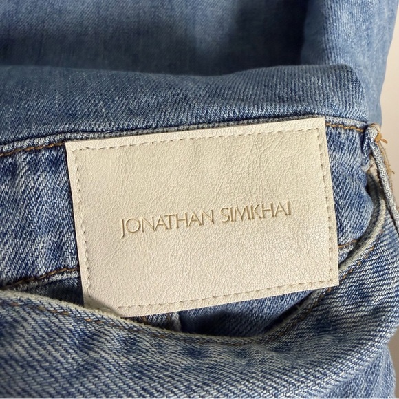 Jonathan Simkhai Beck Denim Jumpsuit Women's Size 6 Casual Belt Revolve Utility - Picture 7 of 9